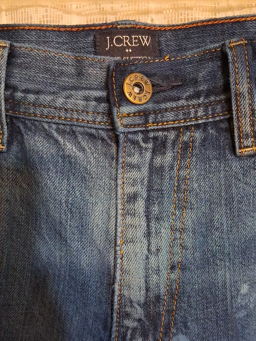 J. Crew Slim Straight Distressed Blue Jeans